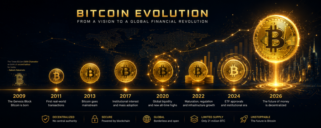 The History of Bitcoin: From 2009 to Today